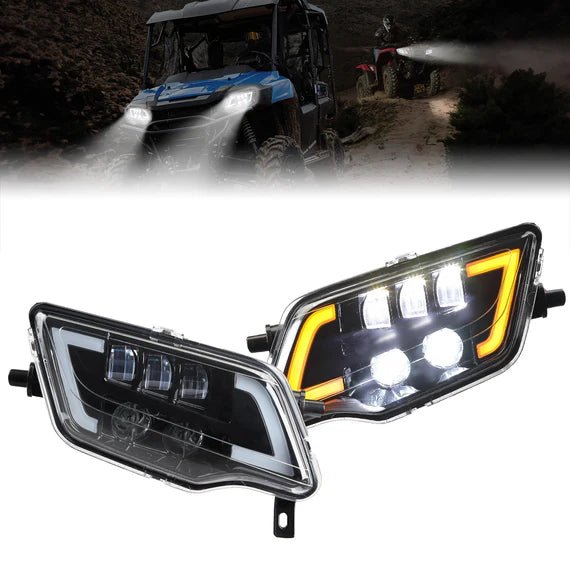 LED Headlight with Turn Signal for Pioneer 1000 700/ Talon 1000 - 3 Star UTV