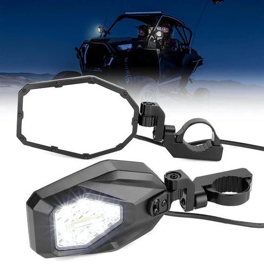 Mirrors with LED Turn Signal Lights For RZR - 3 Star UTV