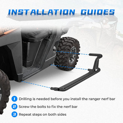 Nerf Bars for Ranger XP 1000 2018 - 2024 - 3 Star UTV