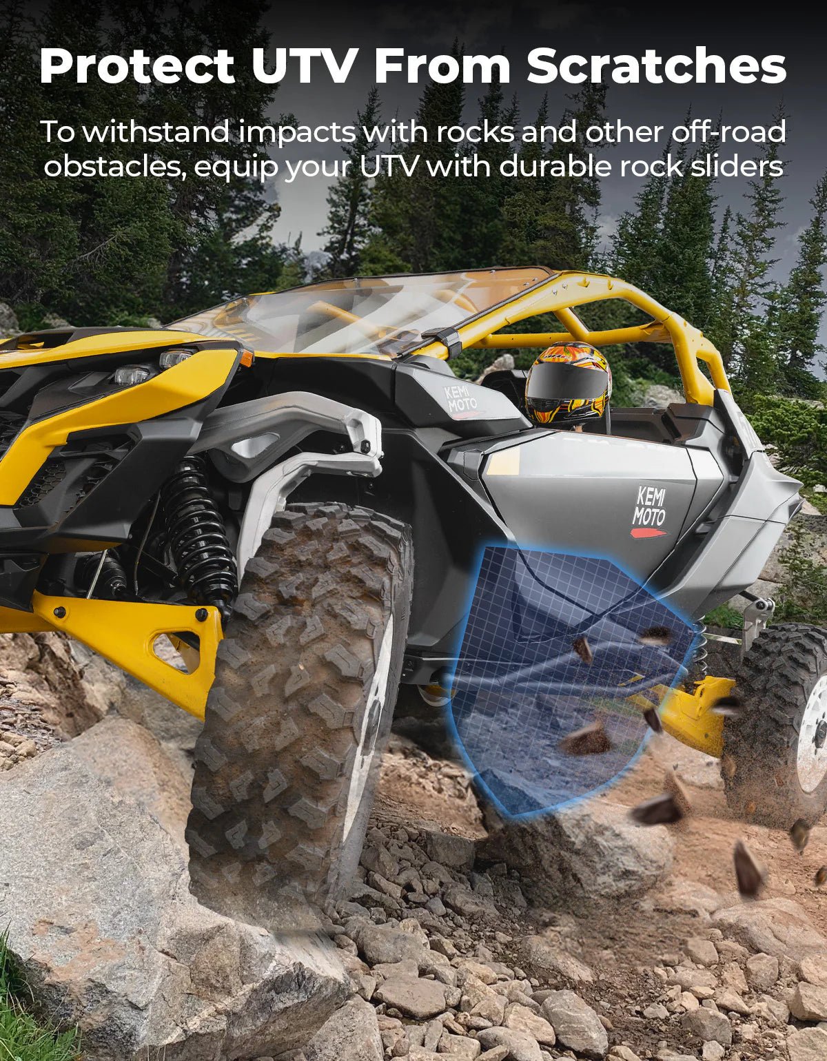 Nerf Bars Rock Sliders for Can - Am Maverick R 2024+ - 3 Star UTV