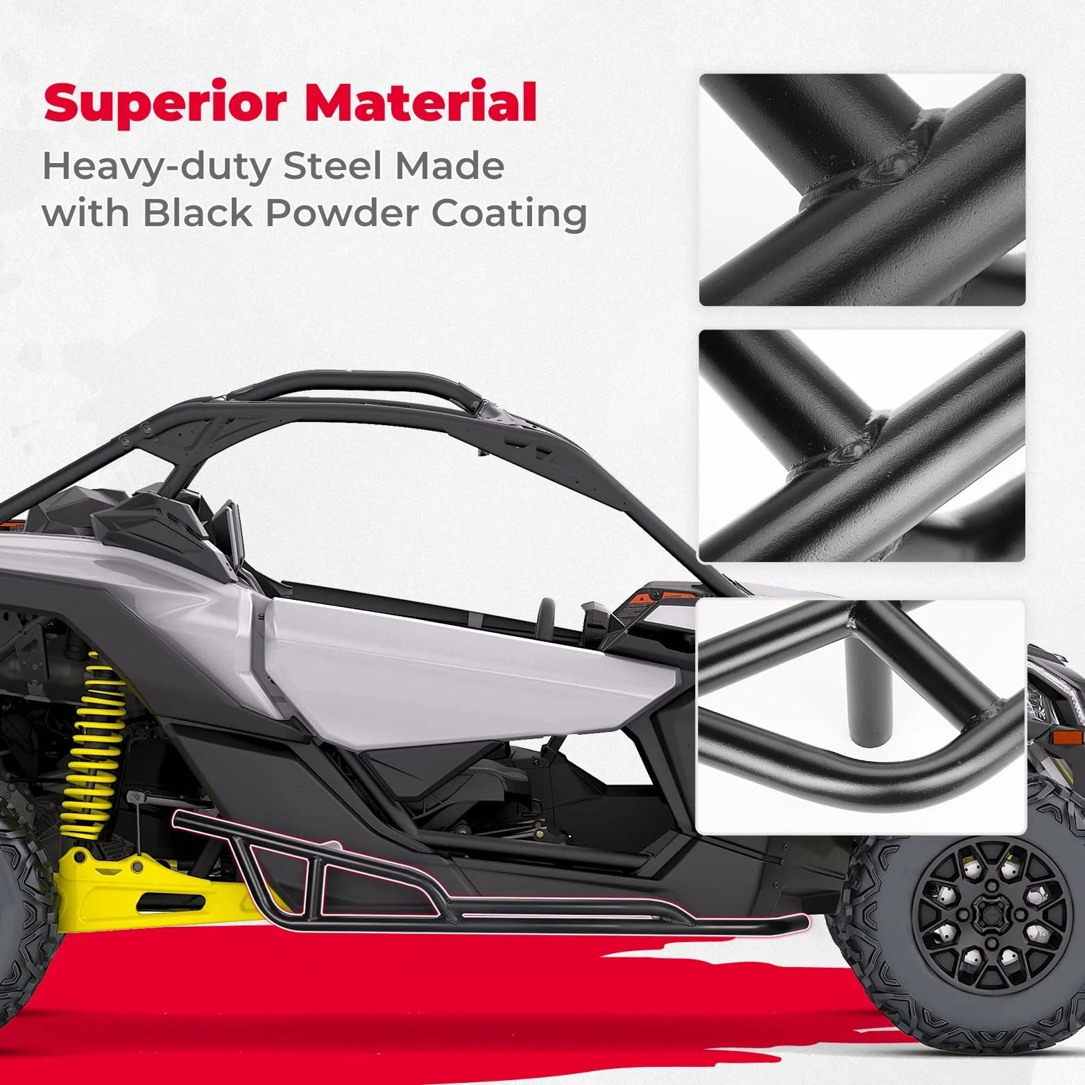 Nerf Bars Rock Sliders for Can - Am Maverick X3 2017 - 2025 - 3 Star UTV
