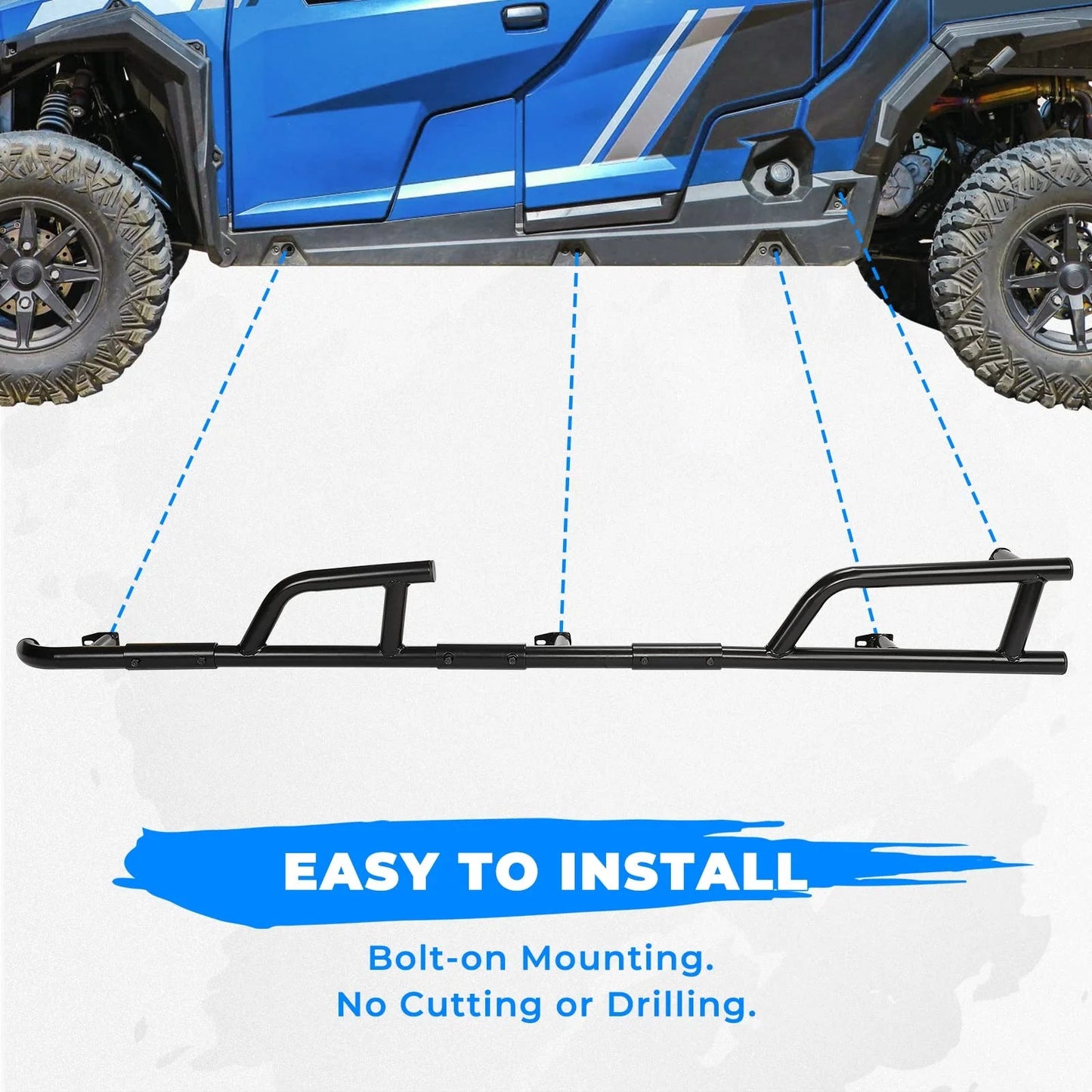 Nerf Bars Rock Sliders for Polaris General XP 4 1000 - 3 Star UTV