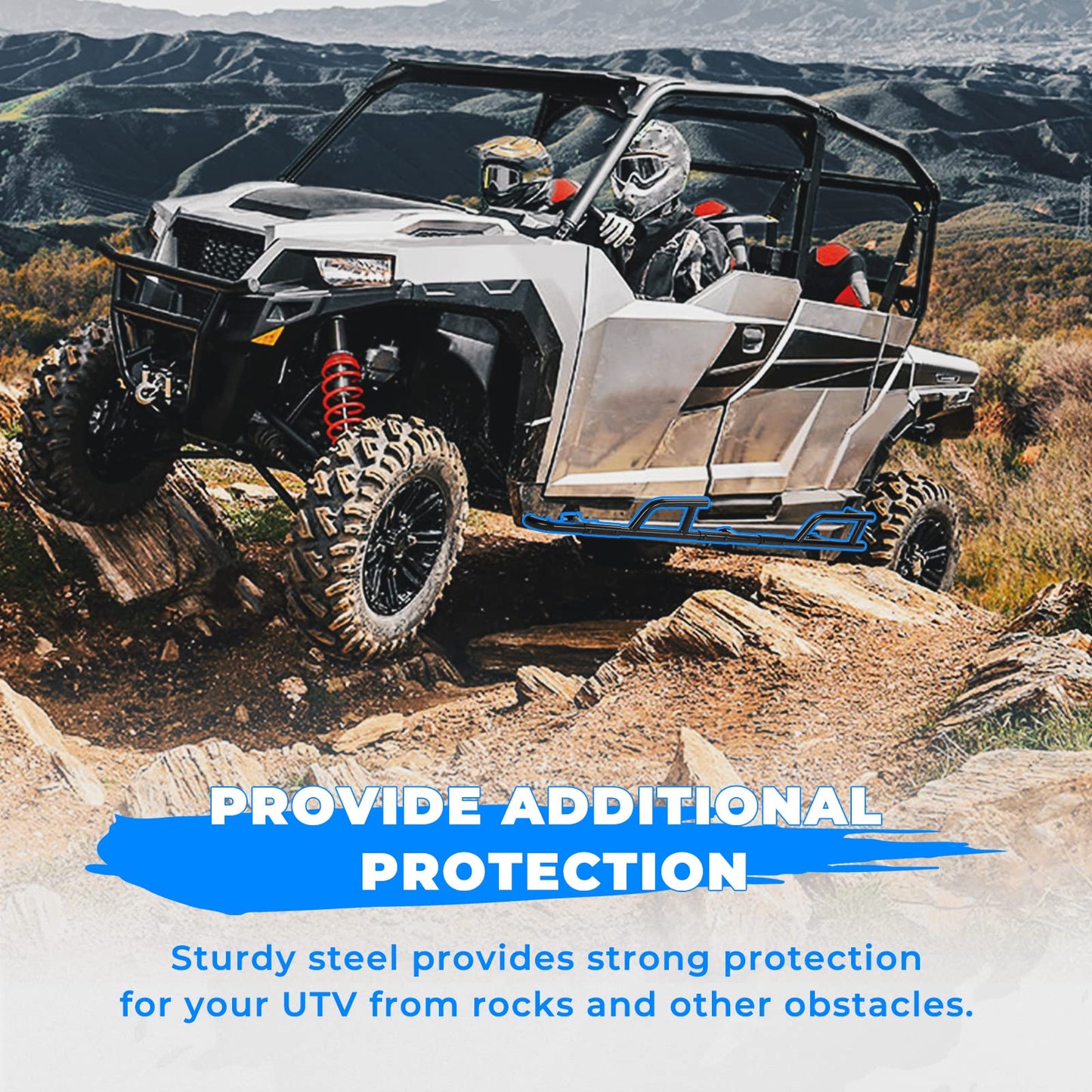 Nerf Bars Rock Sliders for Polaris General XP 4 1000 - 3 Star UTV