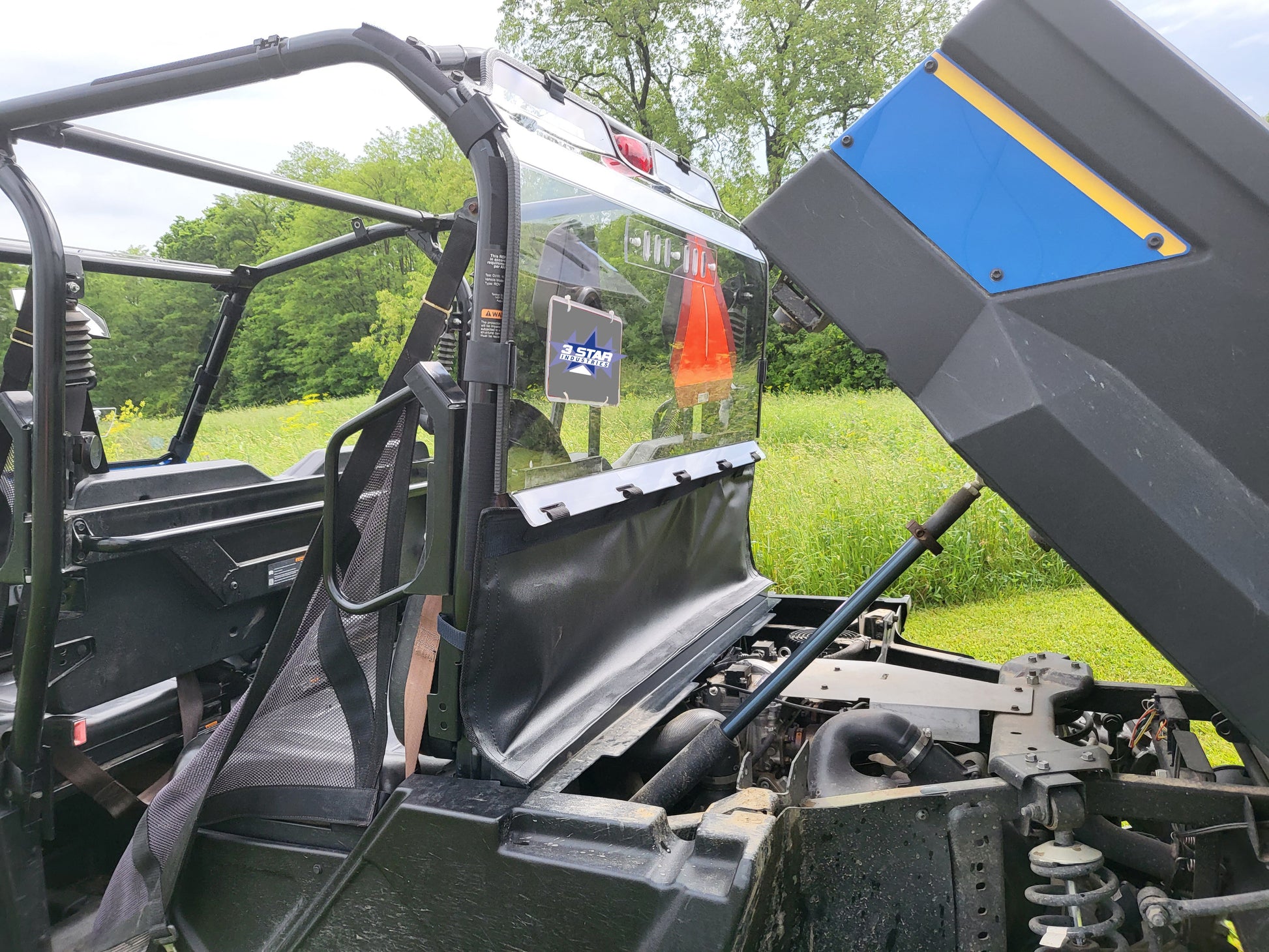 New Holland 850 Crew - Polycarbonate Rear Windshield - 3 Star UTV