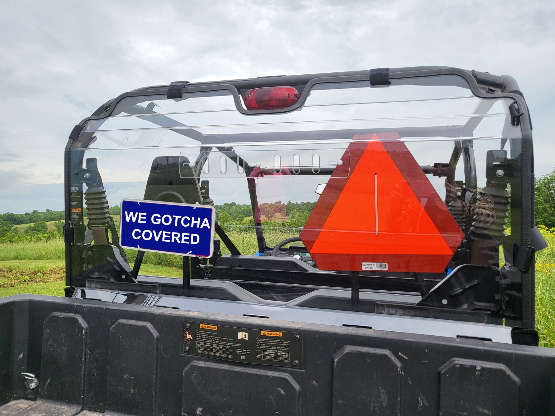 New Holland 850 Crew - Polycarbonate Rear Windshield - 3 Star UTV