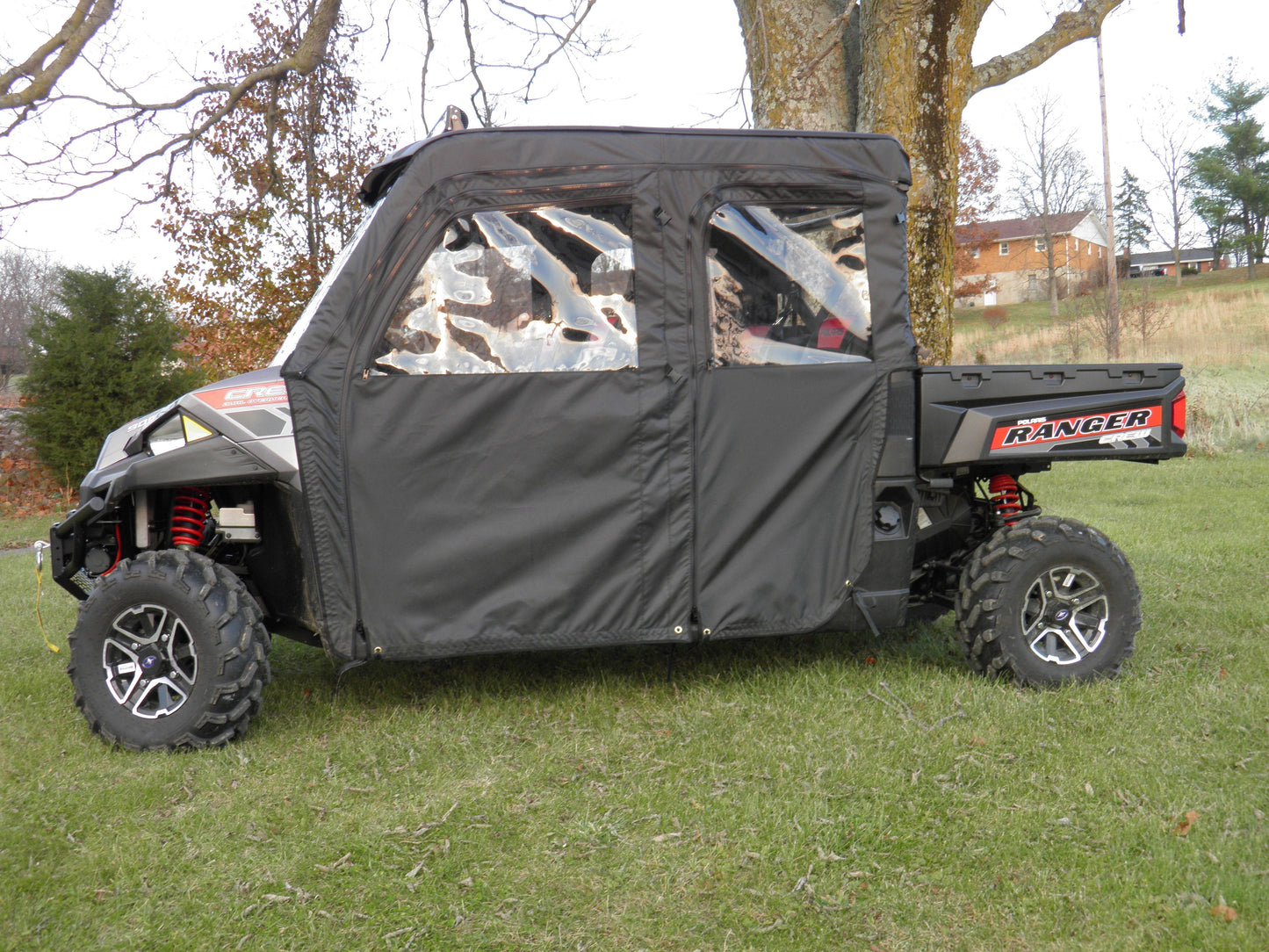 Polaris Ranger Crew Mid Size 570 - 4 Passenger - BLACK Door/Rear Window Combo - 3 Star UTV