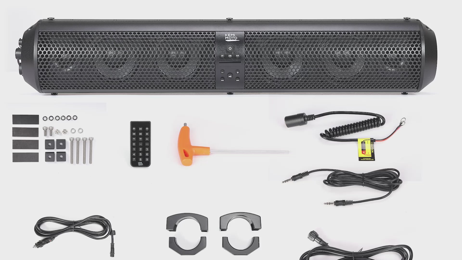 Kemimoto - 6 Speaker Bluetooth Sound Bar for UTVs with 1.56
