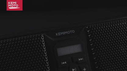 Kemimoto - 33-inch 8-Speaker RGB UTV Bluetooth Sound Bar for UTVs with 1.75" to 2.25" Roll Bars