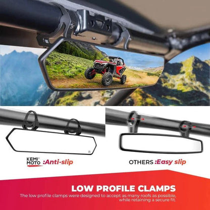 Rear View Mirror 1.65'' - 2'' for Maverick X3/ RZR/ Pioneer/ Talon/ Kawasaki - 3 Star UTV