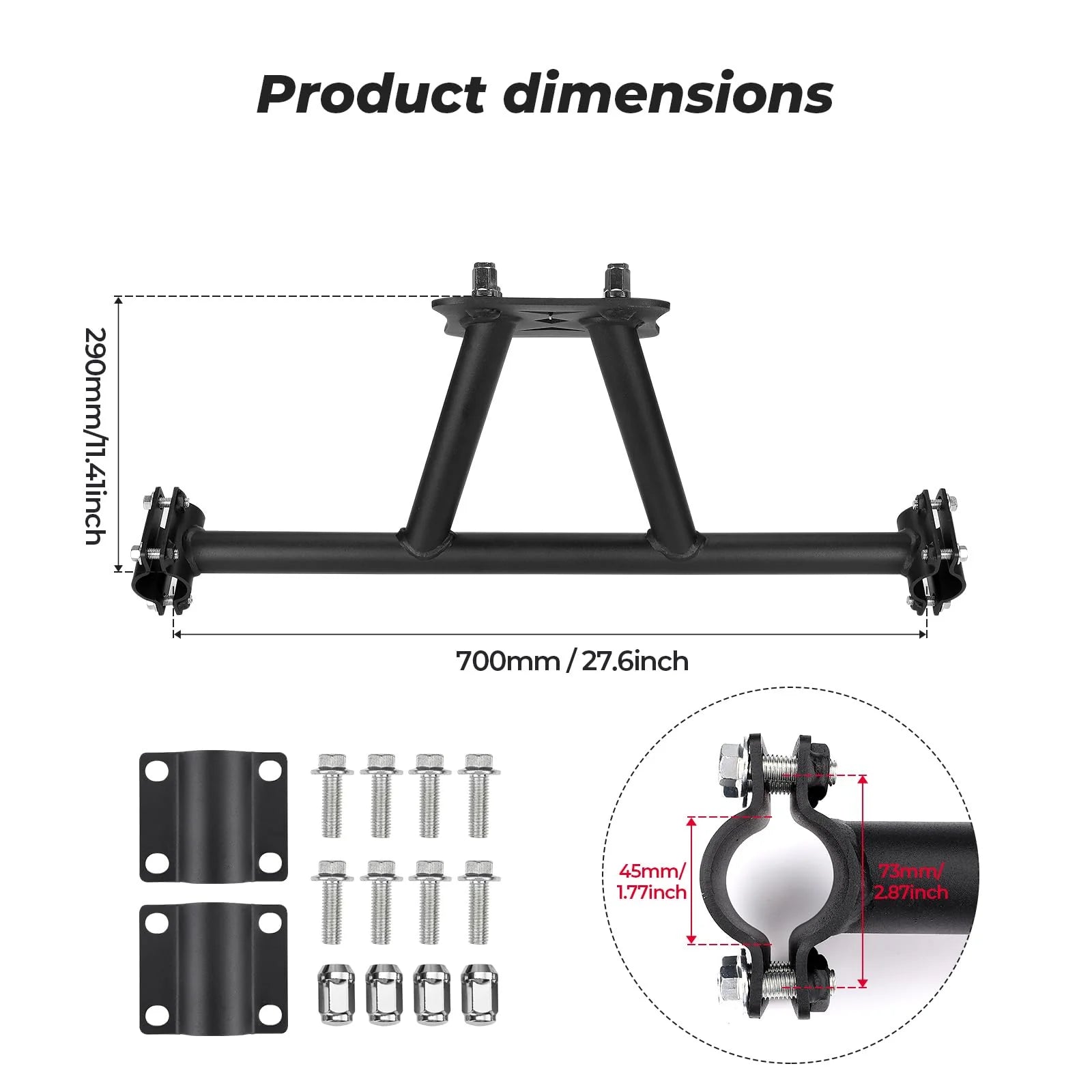 Spare Tire Carrier Mount for Polaris RZR XP 1000/4 1000 /Turbo - 3 Star UTV