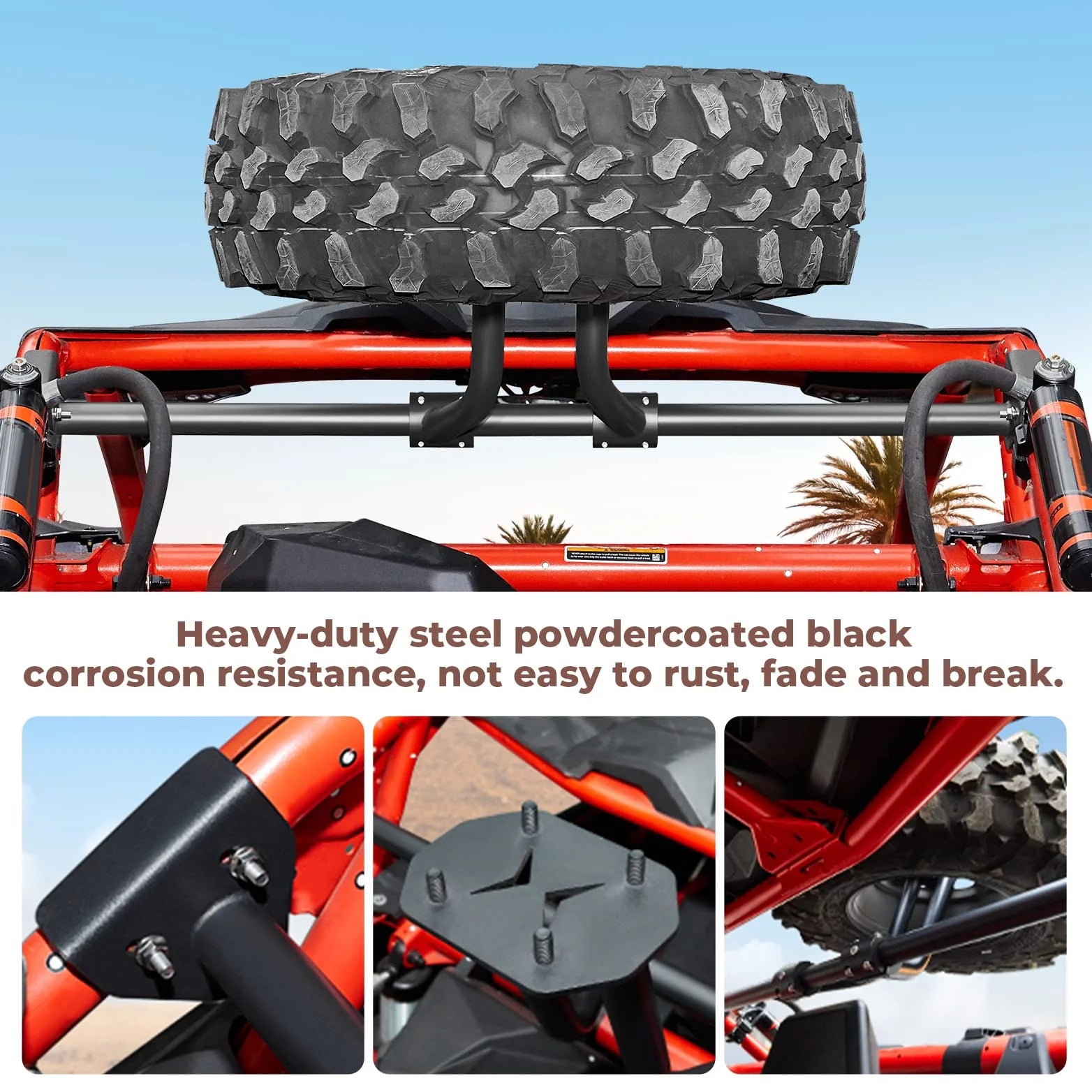 Spare Tire Mount for Can Am Maverick X3 / X3 Max - 3 Star UTV
