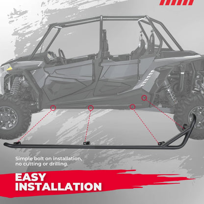 Steel Nerf Bars Fit Polaris RZR XP 4 1000 / 4 Turbo 2014 - 2023 - 3 Star UTV