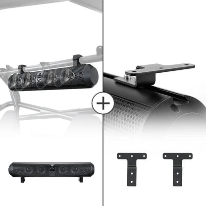 SxS UTV Sound Bar System Bluetooth Speaker 500W 28" Outdoor Marine Soundbars - 3 Star UTV