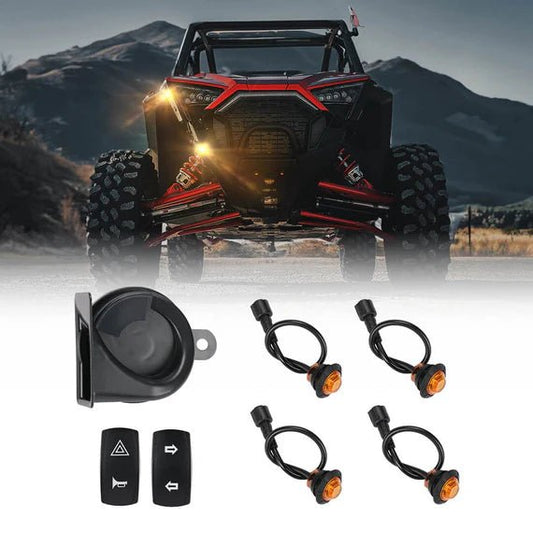 Universal Plug & Play Turn Signal Kit With Rocker Switch & 110D Horn - 3 Star UTV