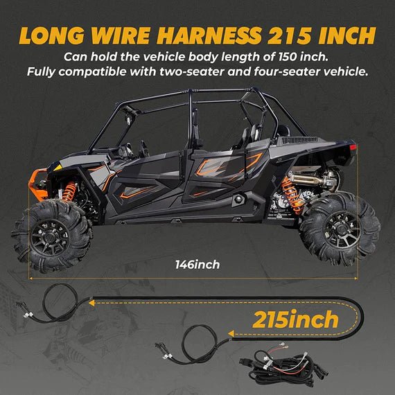 Universial UTV Turn Signal Kit & 105D Horn for Polaris, Can - Am, Pioneer - 3 Star UTV