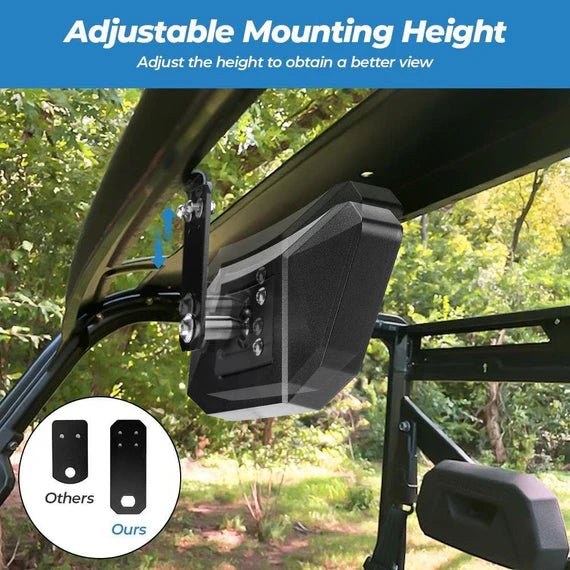 Upgraded Rear View Mirror for Polaris Ranger 500/570/900/1000 Crew XP - 3 Star UTV