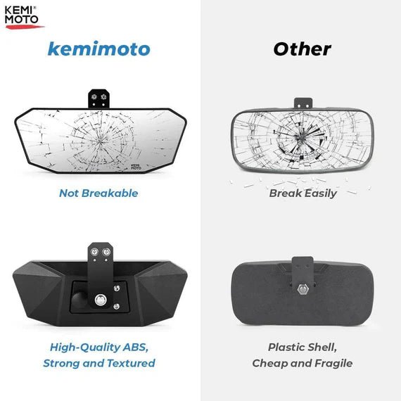 Upgraded Rear View Mirror for Polaris Ranger 500/570/900/1000 Crew XP - 3 Star UTV