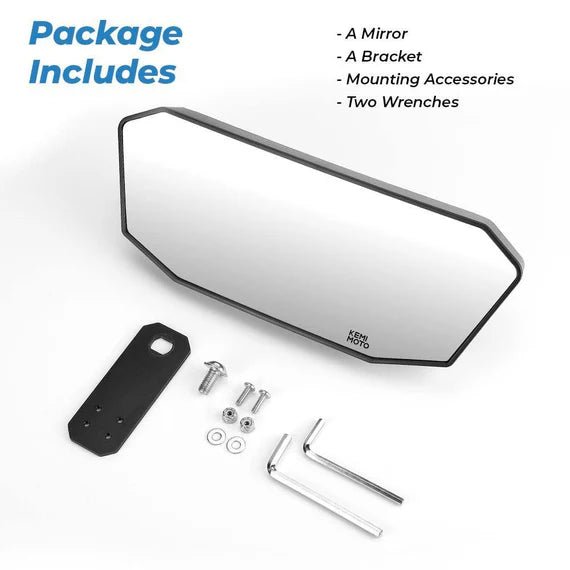 Upgraded Rear View Mirror for Polaris Ranger 500/570/900/1000 Crew XP - 3 Star UTV
