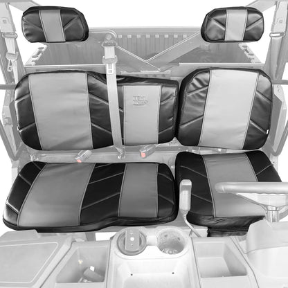 UTV Leather Seat Covers with Pocket for Polaris Ranger XP 1000/Crew - 3 Star UTV
