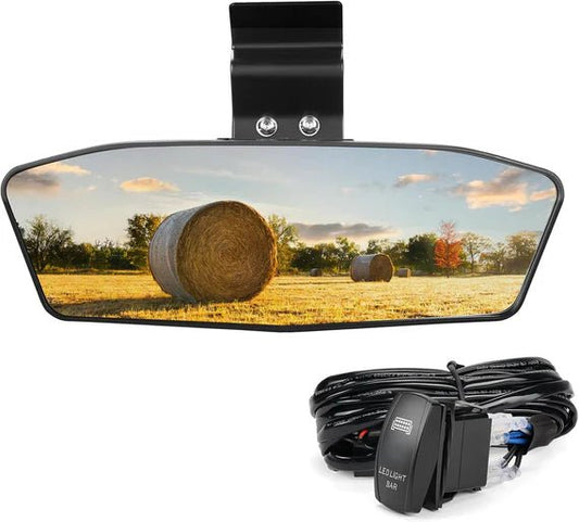 UTV Rear View Mirror with LED Light for Polaris Ranger/ Defender 2015 - 2024 - 3 Star UTV