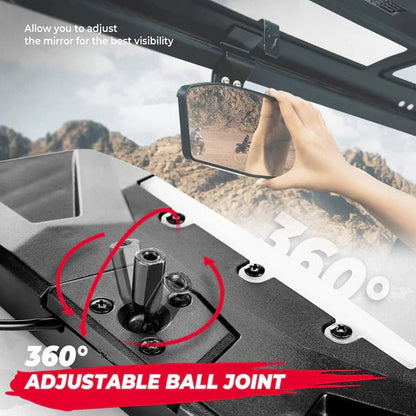 UTV Rear View Mirror with LED Light for Polaris Ranger/ Defender 2015 - 2024 - 3 Star UTV