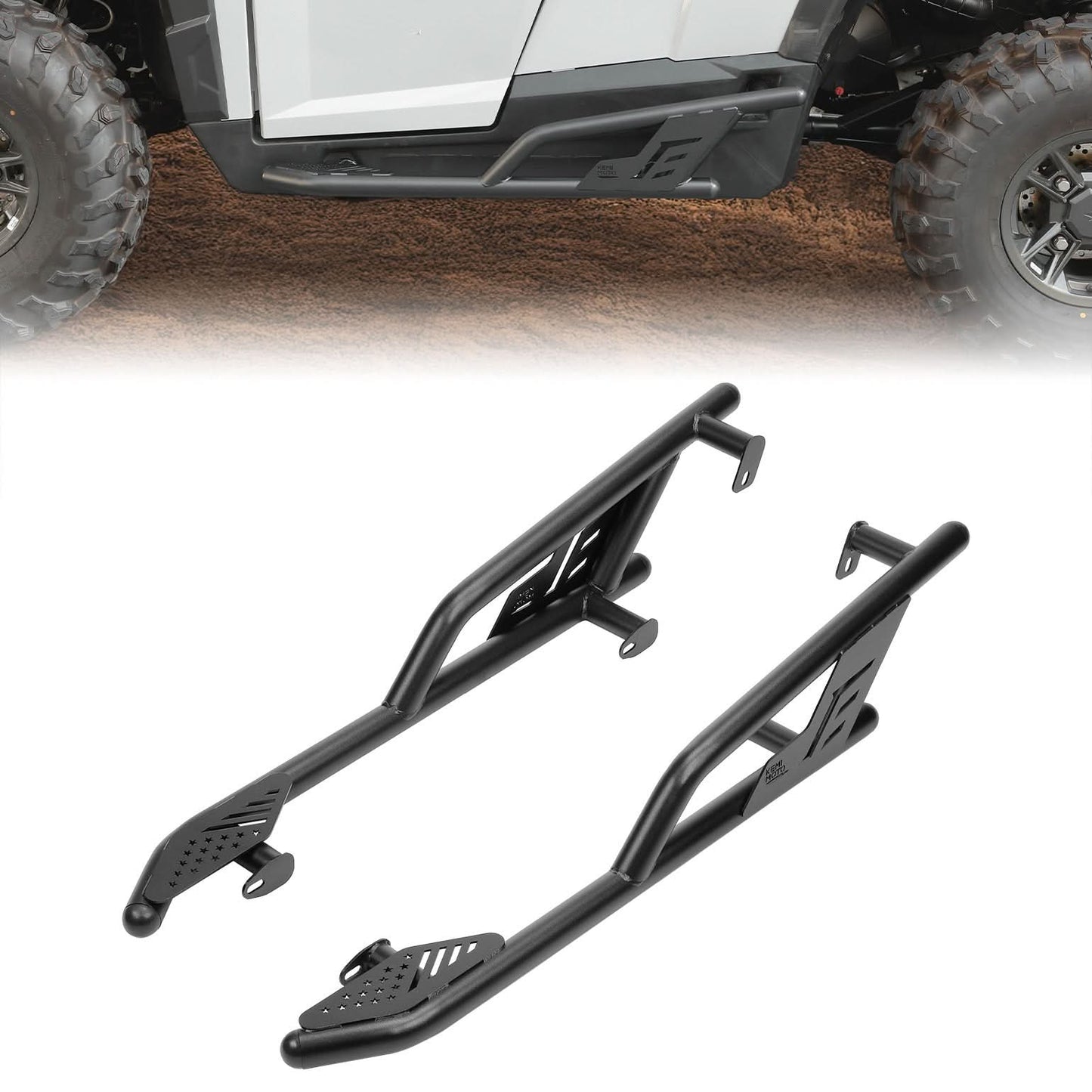 UTV Rock Sliders Nerf Bar for Polaris General 1000/ General XP 1000, 2016 - 2025 - 3 Star UTV