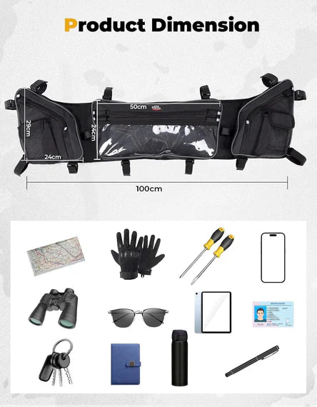 UTV Roof Bag Overhead Storage Bag for Polaris RZR XP 1000/ 4 2024 - 2025 - 3 Star UTV