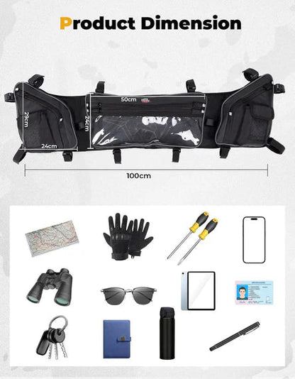 UTV Roof Bag Overhead Storage Bag for Polaris RZR XP 1000/ 4 2024 - 2025 - 3 Star UTV
