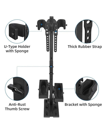 UTV Shotgun Holder – Floor-Mount Vertical Rack - 3 Star UTV