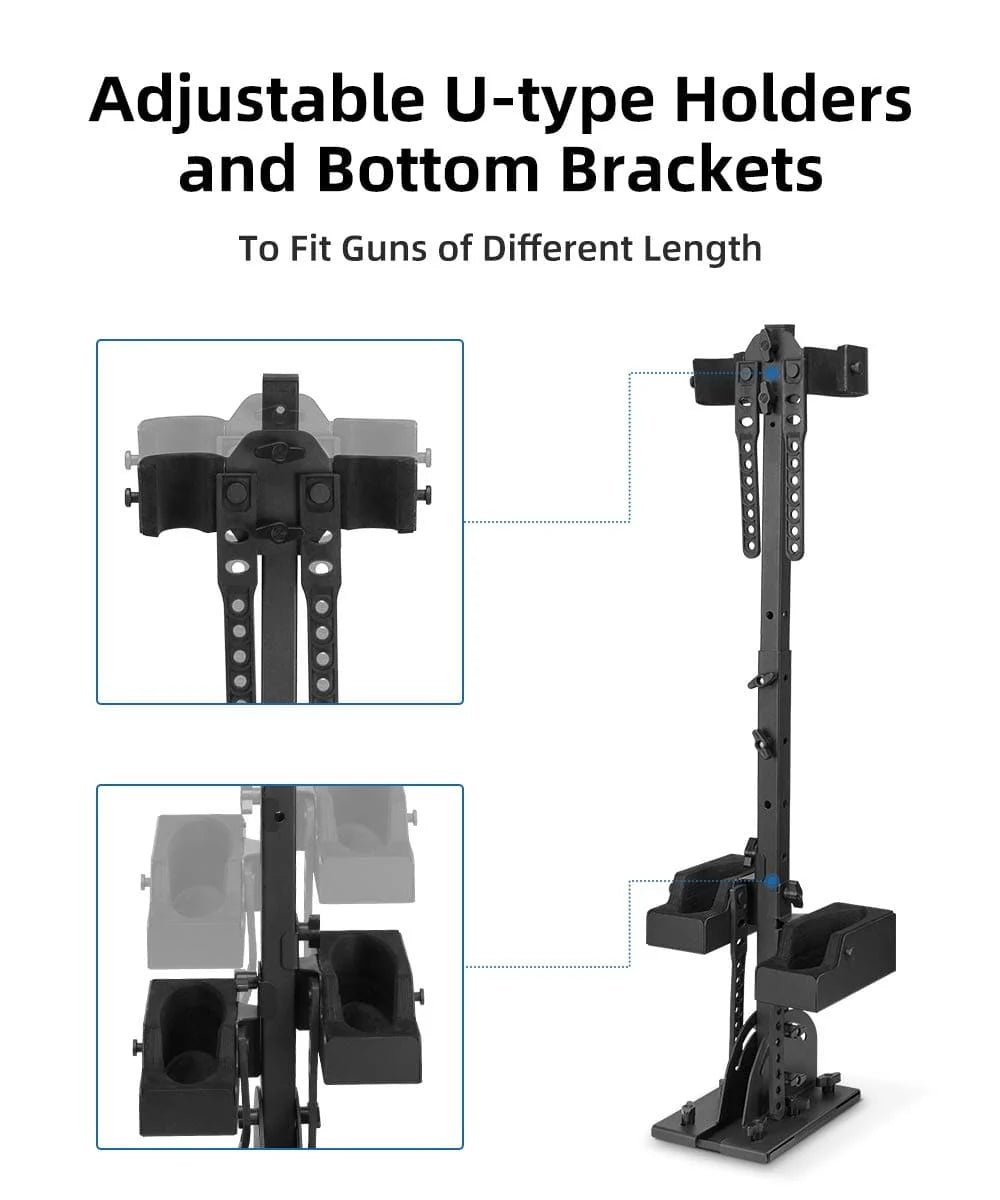 UTV Shotgun Holder – Floor-Mount Vertical Rack - 3 Star UTV