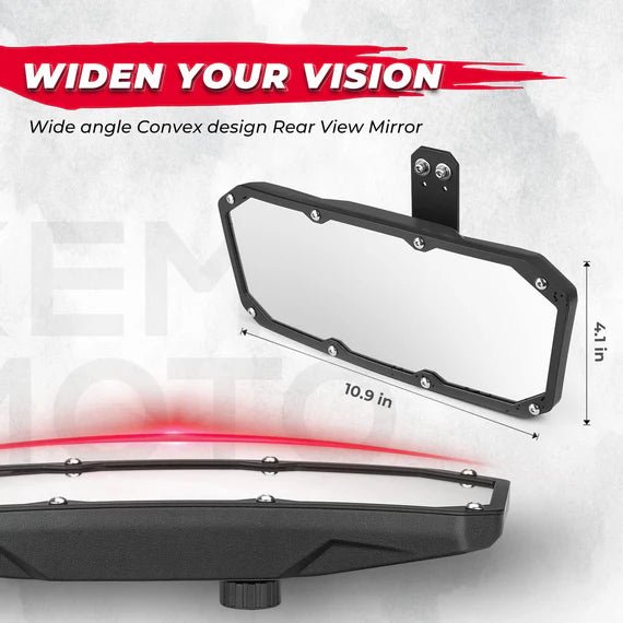 UTV Side Mirrors and Center Mirror for Ranger 500 570 900 1000 XP w/Pro - Fit tube cages - 3 Star UTV