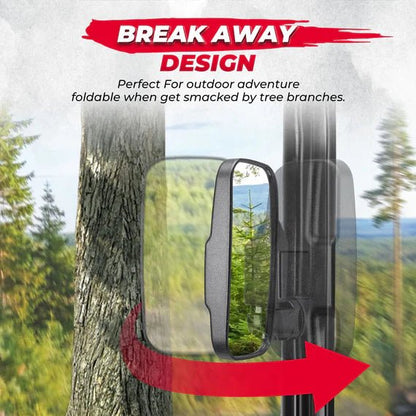 UTV Side Mirrors and Center Mirror for Ranger 500 570 900 1000 XP w/Pro - Fit tube cages - 3 Star UTV