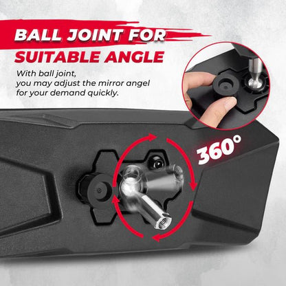 UTV Side Mirrors and Center Mirror for Ranger 500 570 900 1000 XP w/Pro - Fit tube cages - 3 Star UTV