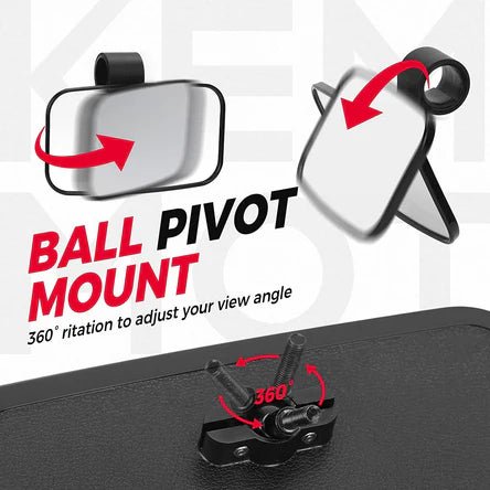 UTV Side Mirrors and Center Mirror with 1.6" to 2" Roll Bar Cage - 3 Star UTV