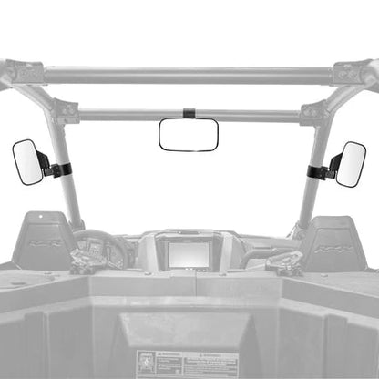 UTV Side Mirrors and Center Mirror with 1.6" to 2" Roll Bar Cage - 3 Star UTV