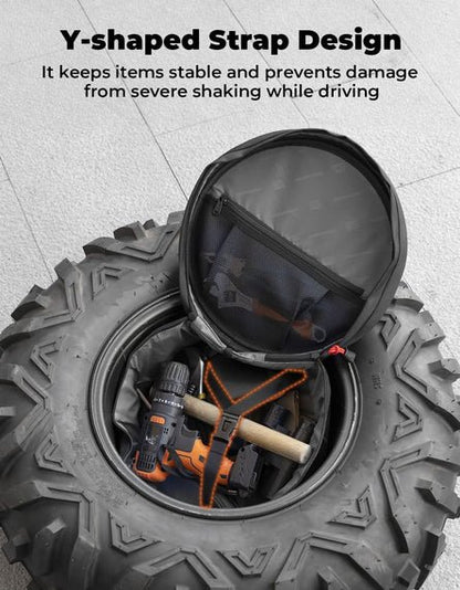 UTV Spare Tire Storage Bag for Can - Am Maverick X3 Polaris RZR XP 1000 - 3 Star UTV