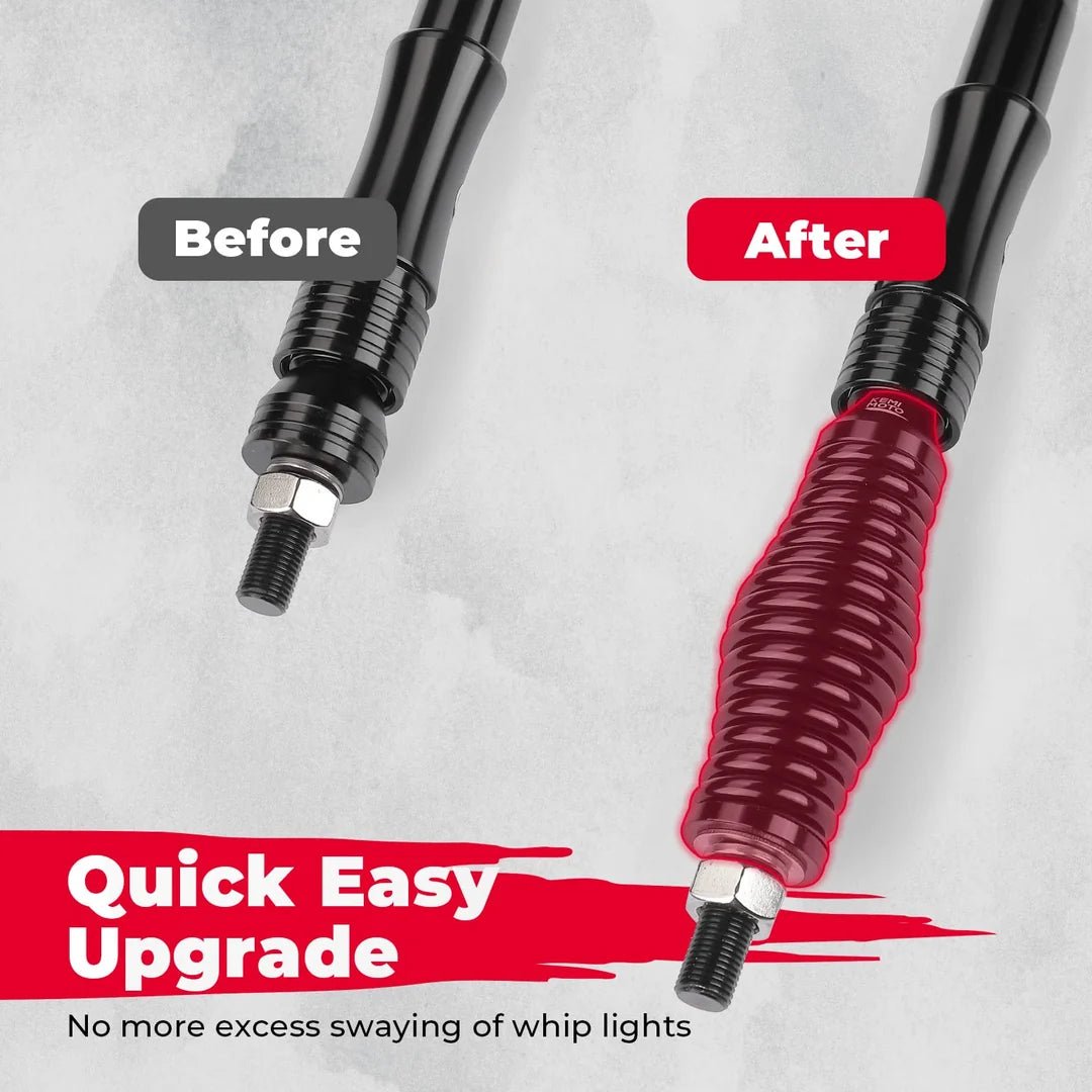 UTV/ATV Whip Light Spring Mounting Bases – 2 Pack - 3 Star UTV