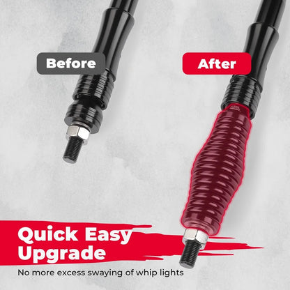 UTV/ATV Whip Light Spring Mounting Bases – 2 Pack - 3 Star UTV