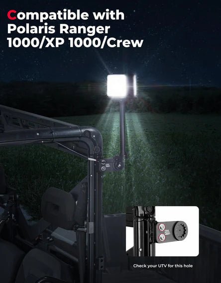 Work Light LED Spotlight for Polaris Pro XD/ Ranger 1000/ XP 1000 2018 - 2025 - 3 Star UTV