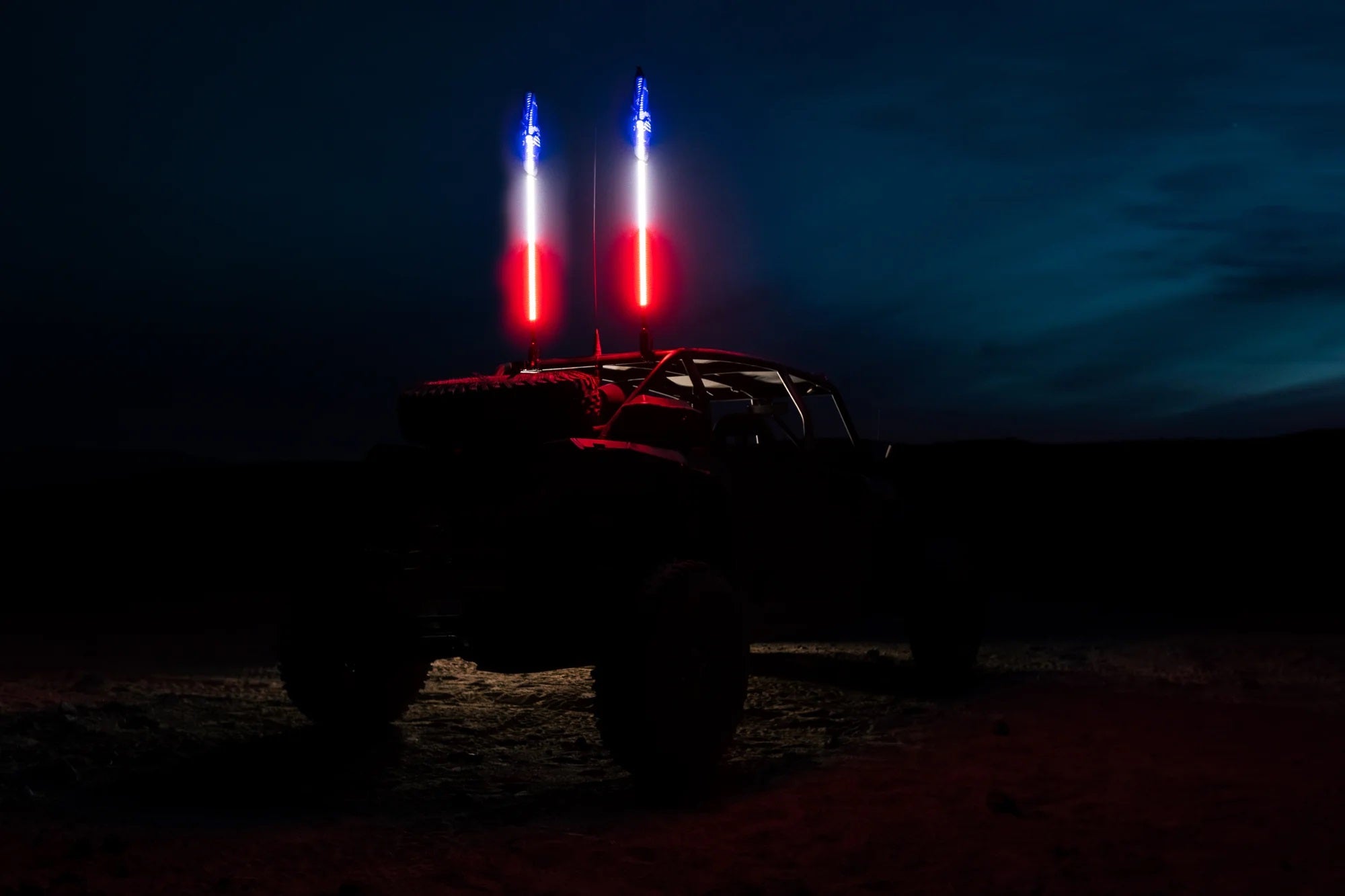 5150 Blue Raspberry 5150 Whips - Red/White/Blue Hyper Color Whips (Singles) – 3 Star UTV