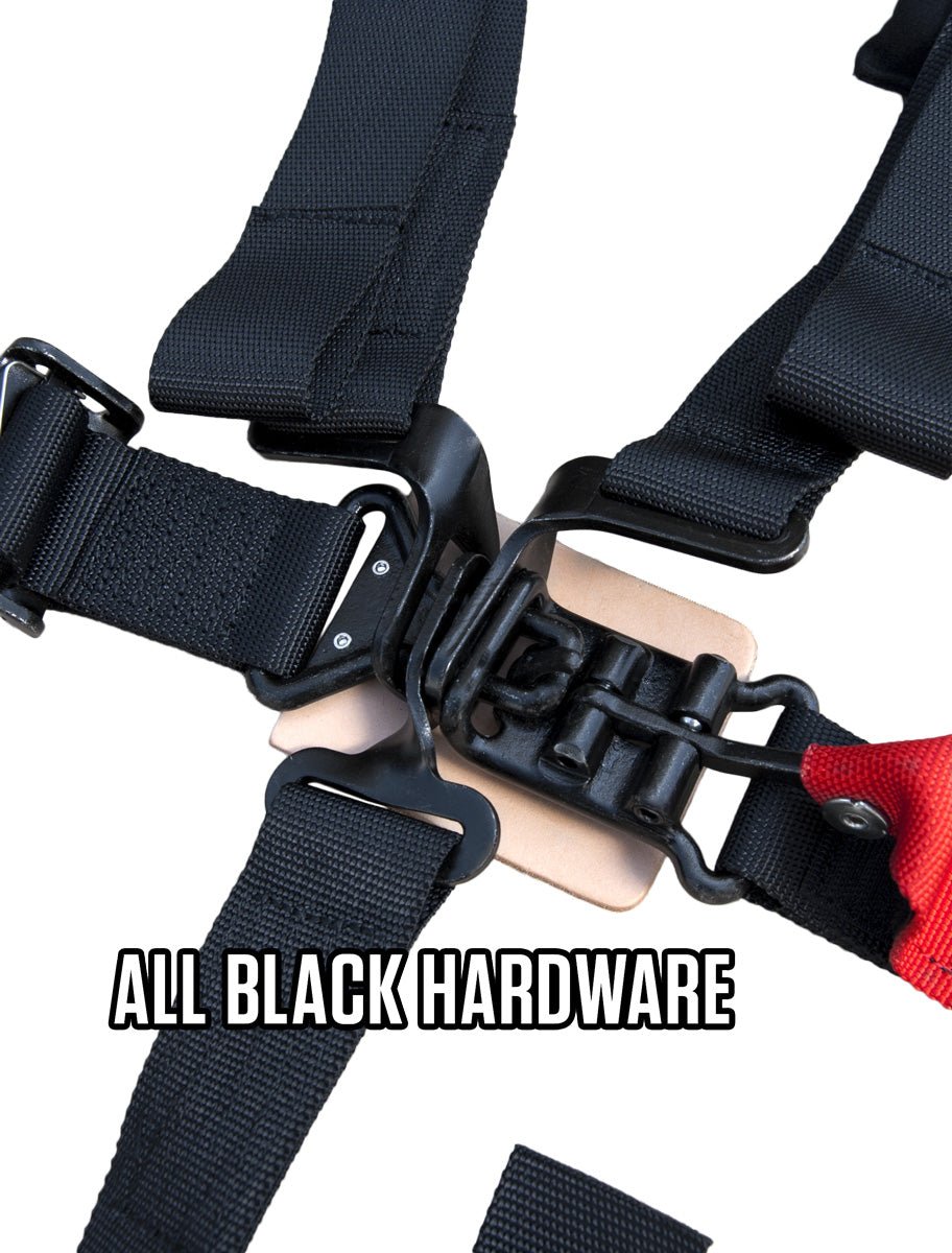 5.2 Harness with Shoulder Straps Sewn to Lap, Black - 3 Star UTV