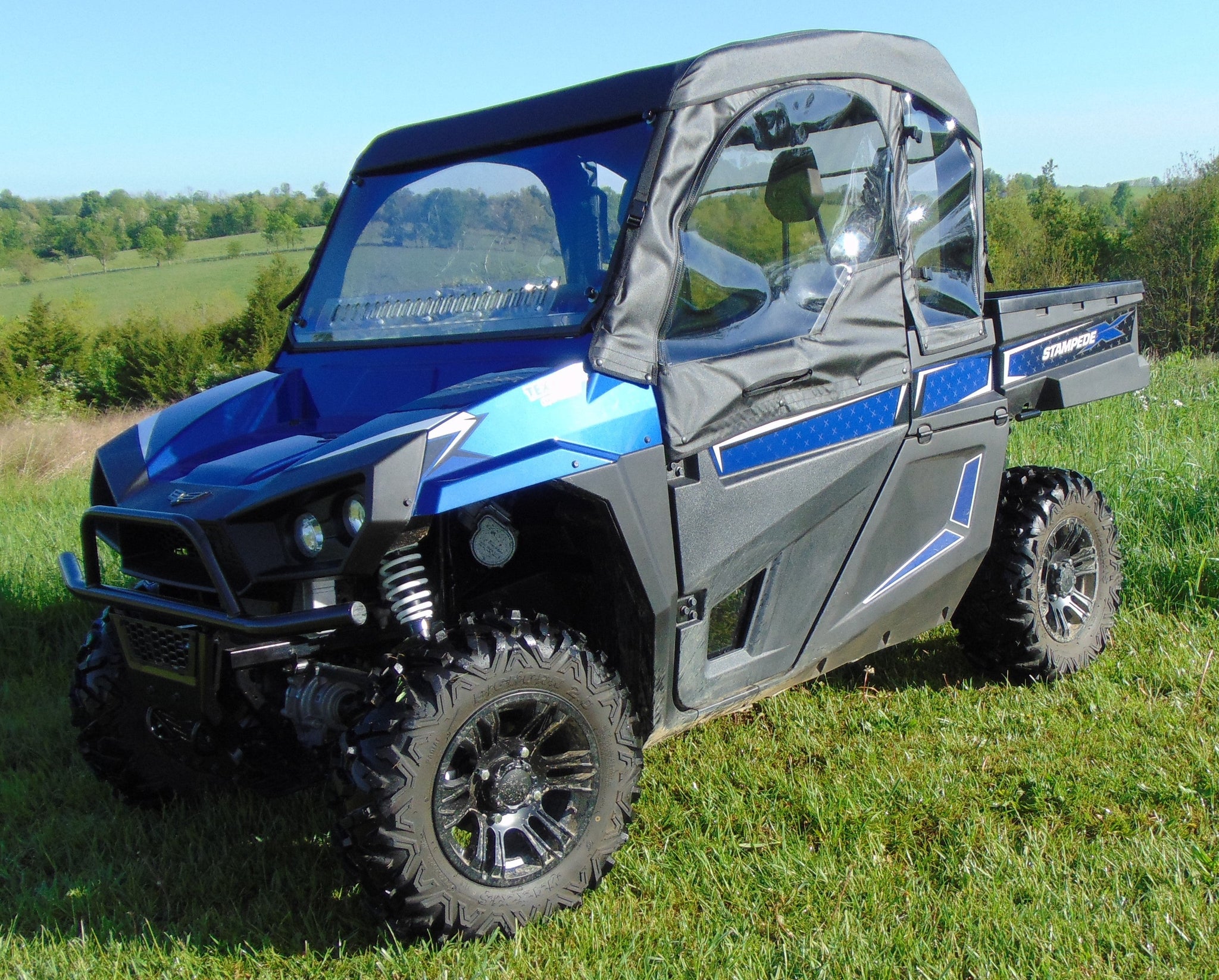 Arctic Cat Stampede - 1 Pc Windshield w/Hard Coat, Clamp, and Vent Options