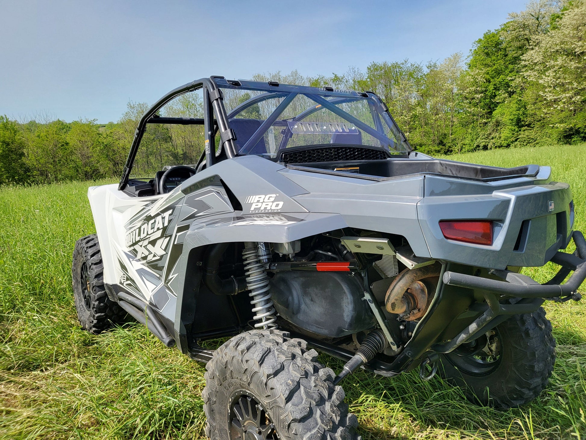 Arctic Cat Wildcat XX 2-Seater Polycarb Rear Windshield with Clamp and Vent Options - 3 Star UTV