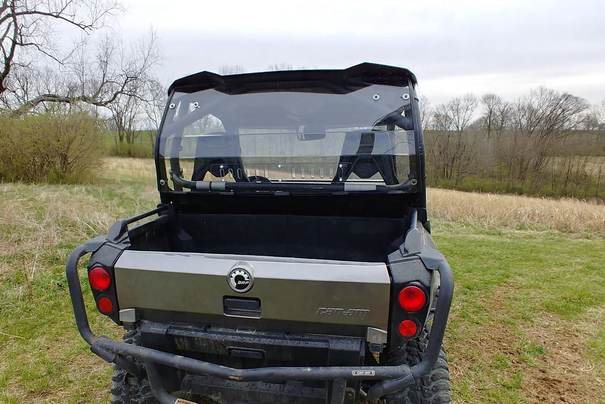 Can-Am Commander - 1 Pc Lexan Back Panel w/Vent, Clamp and Lower Panel ...