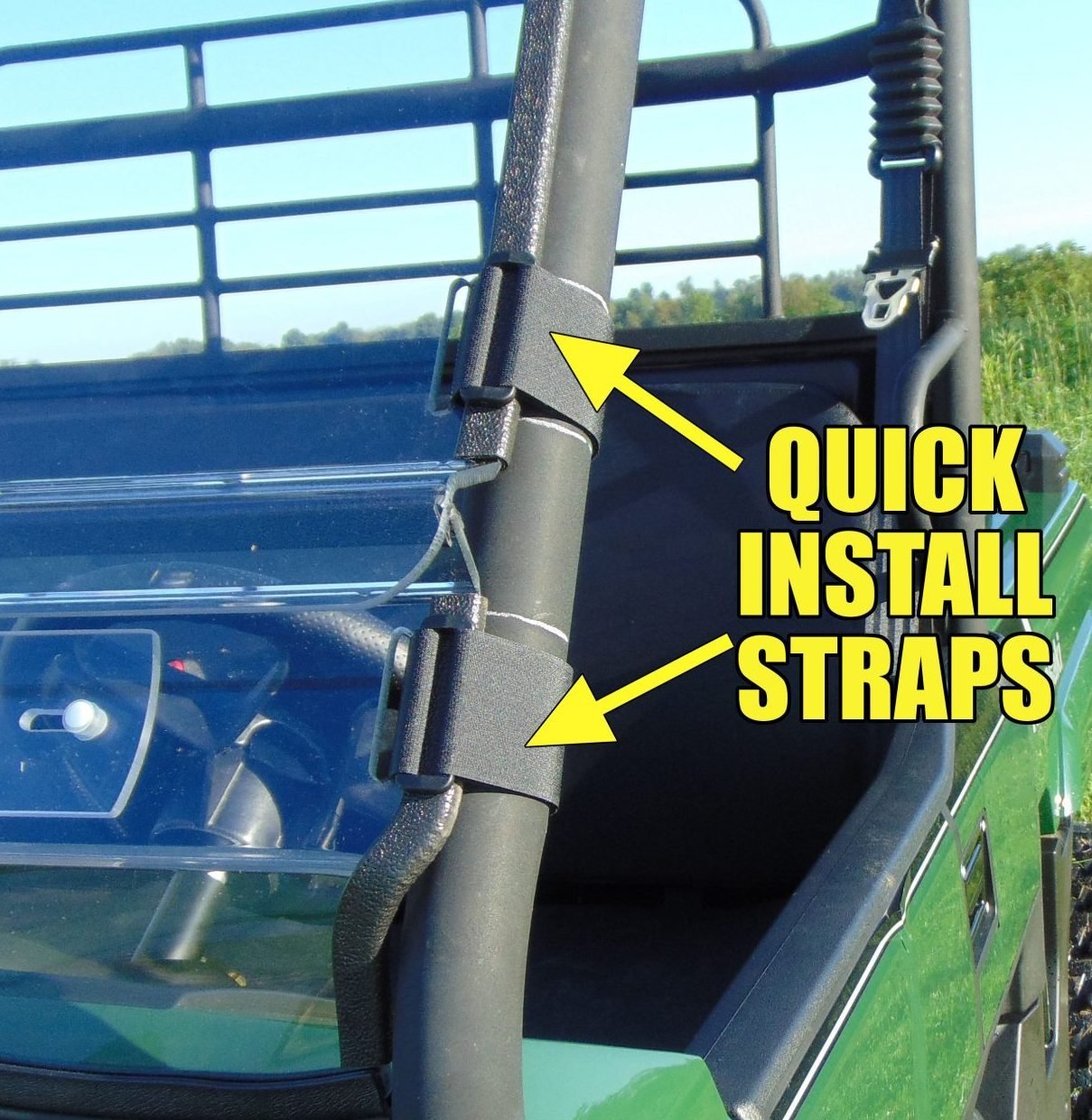Can-Am Commander - 1 Pc Lexan Back Panel w/Vent, Clamp and Lower Panel Options - 3 Star UTV