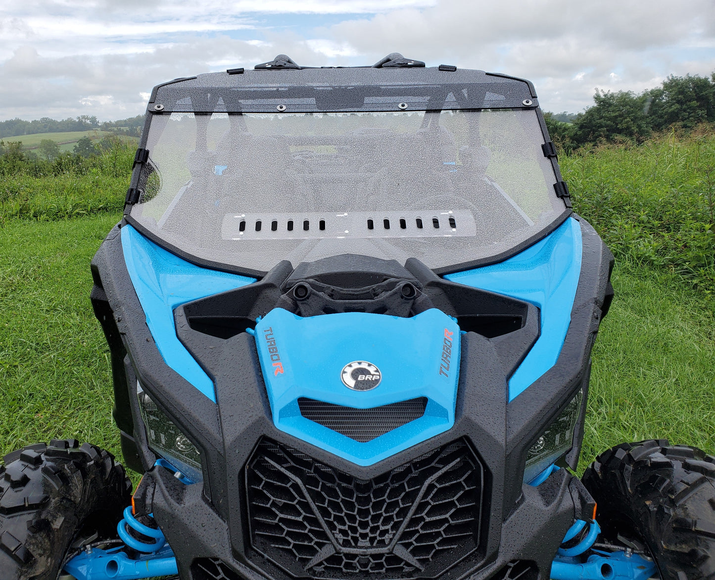 Can-Am Maverick X3 Max - 2 Pc Windshield with Clear Visor w/Hard Coat, Vent, and Clamp Options - 3 Star UTV