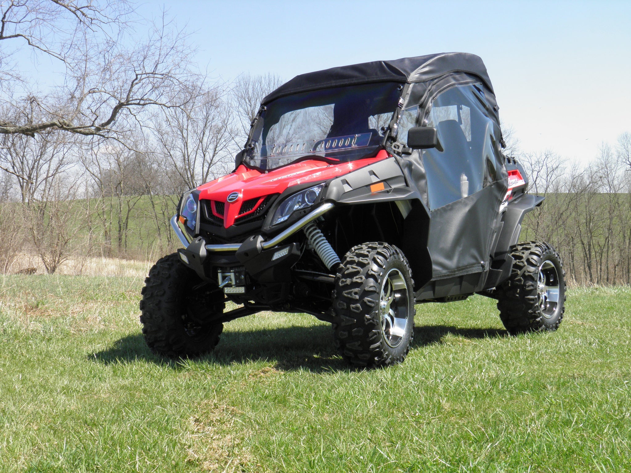 Keep The Mud Out: Soft Cab Doors For CFMoto ZForce 500 / 800 / 800EX / 1000 (2014-2022) – Black With Tinted Windows