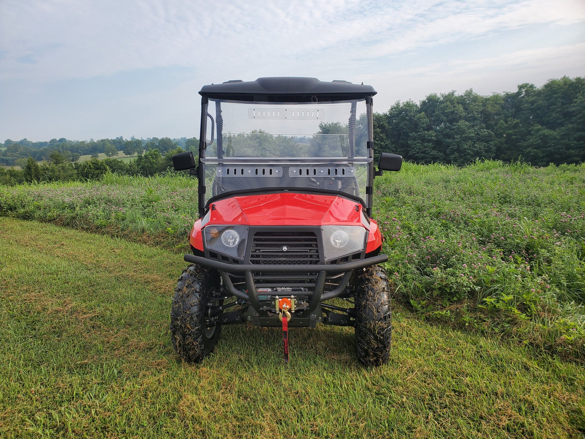 Coleman UT400/HiSun HS 400 2 Pc Windshield w/Clamp, Hard Coat and Ve