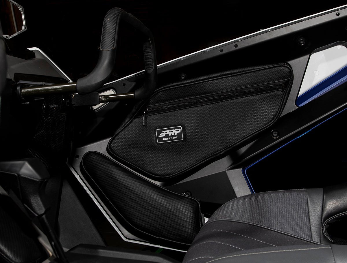Front Door Bags with Knee Pad for Polaris RZR PRO XP, PRO R, Turbo R (Pair) - 3 Star UTV