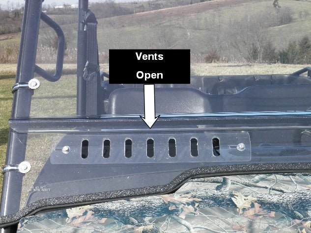 John Deere Gator XUV 4-Seater - Lexan Back Panel w/Clamp, Vent and ABS Lower Panel Options - 3 Star UTV